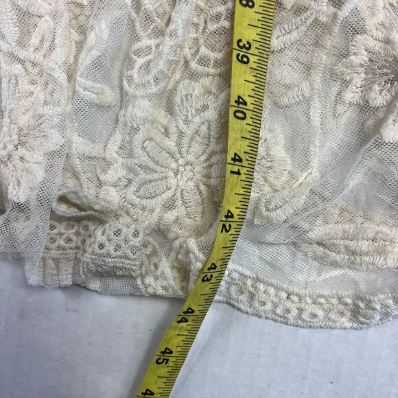 Ember Boho Lace Embroidered Kimono Duster Sheer Festival Cover Up Romantic L - Picture 5 of 9